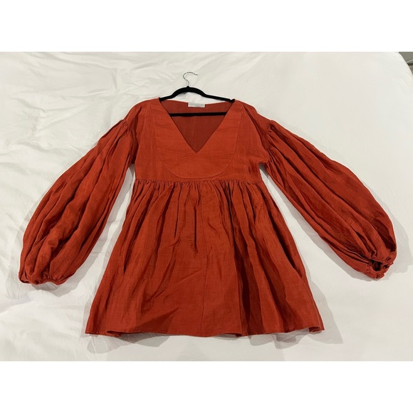 Caroline Constas Dramatic Puff Sleeve Mini Dress - Picture 2 of 4